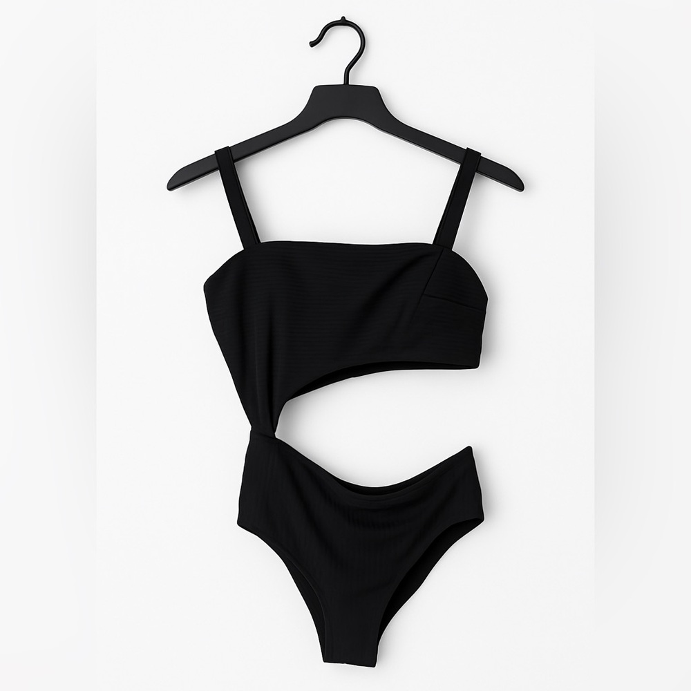 Shade & Shore Black One Piece Swimsuit
